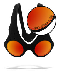 Overthetop in Jet Black - Satin Silver / H.I. Amber Polarized