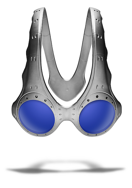 Overthetop in Metallic Silver - Jet Black / Persimmon