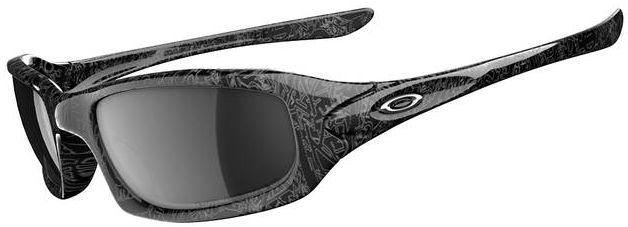 Fives 4.0 in Black w/Silver Text / Black Iridium Polarized