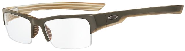 Double Down 4.0 in Striped Olive / Clear