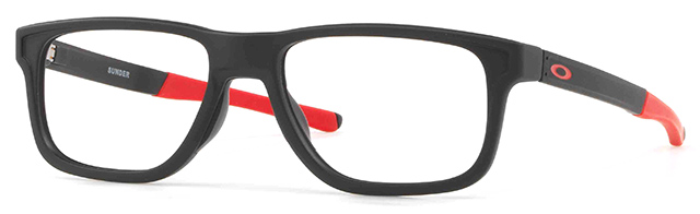 Sunder in Satin Black - Redline / Clear