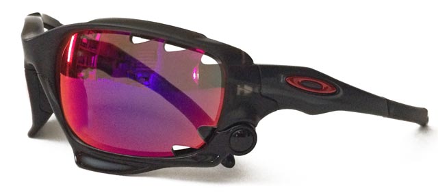 New Racing Jacket (AF) in Matte Black Ink (Vented) w/Light Grey / OO Red Iridium Polarized