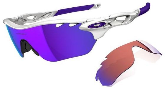 RadarLock Edge in Polished White w/G30 (Vented) / Violet Iridium