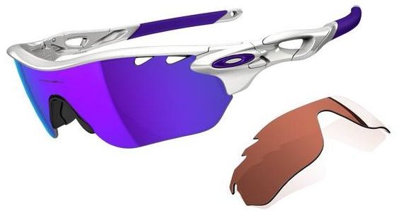 RadarLock Edge in Polished White w/VR28 (Vented) / Violet Iridium