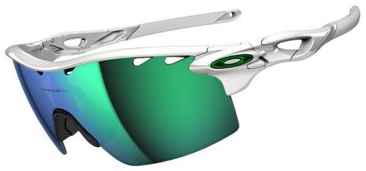 RadarLock XL Blades in Polished White w/H.I. Yellow (Vented) / Jade Iridium