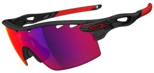 RadarLock XL Blades Straight Stem in Matte Black Ink w/Clear (Vented) / OO Red Iridium Polarized