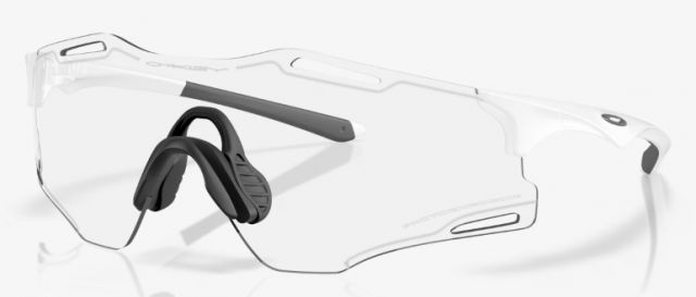 CYBR ZERO in Matte White / Clear Black Photochromatic